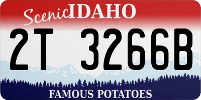 ID license plate 2T3266B