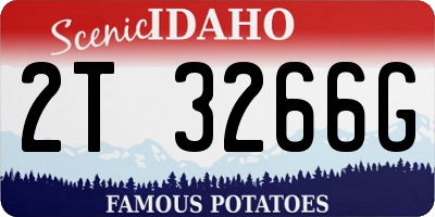 ID license plate 2T3266G