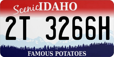 ID license plate 2T3266H