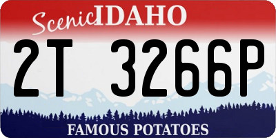 ID license plate 2T3266P