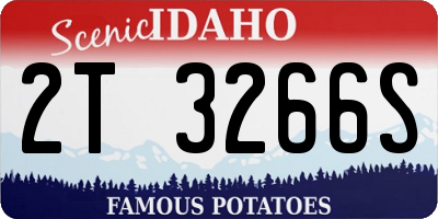 ID license plate 2T3266S