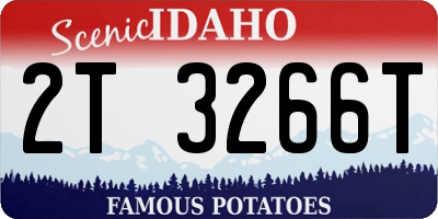 ID license plate 2T3266T
