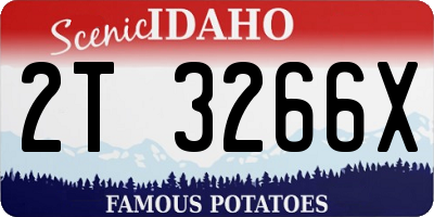 ID license plate 2T3266X