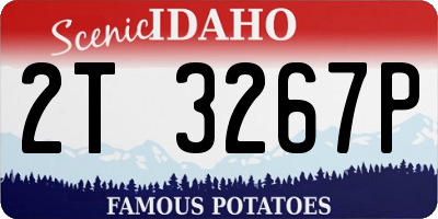 ID license plate 2T3267P