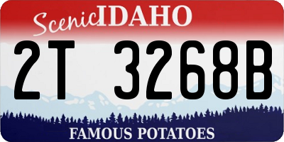 ID license plate 2T3268B
