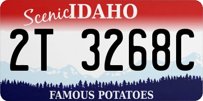 ID license plate 2T3268C