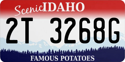 ID license plate 2T3268G