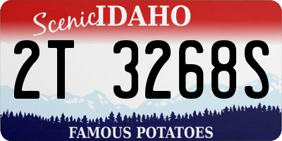 ID license plate 2T3268S