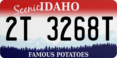 ID license plate 2T3268T