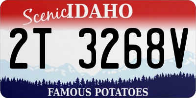 ID license plate 2T3268V