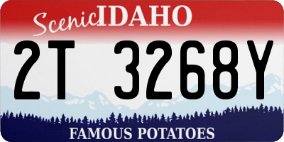 ID license plate 2T3268Y
