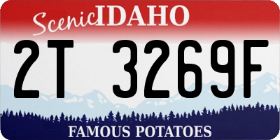 ID license plate 2T3269F