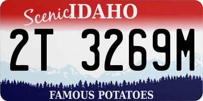 ID license plate 2T3269M