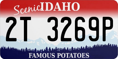 ID license plate 2T3269P