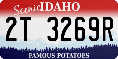 ID license plate 2T3269R