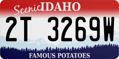ID license plate 2T3269W
