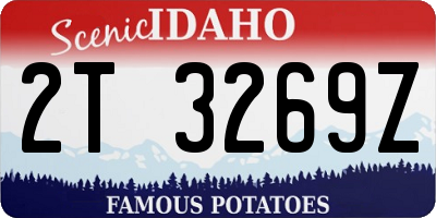 ID license plate 2T3269Z