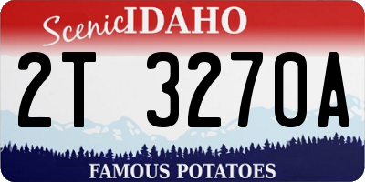 ID license plate 2T3270A