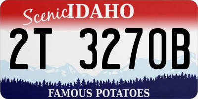 ID license plate 2T3270B