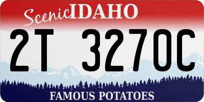 ID license plate 2T3270C