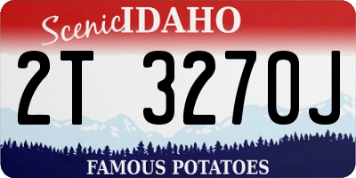ID license plate 2T3270J
