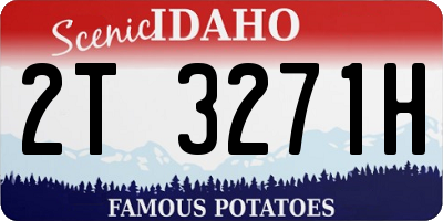 ID license plate 2T3271H