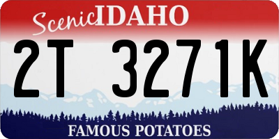 ID license plate 2T3271K