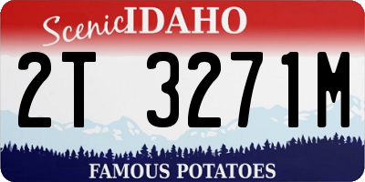 ID license plate 2T3271M