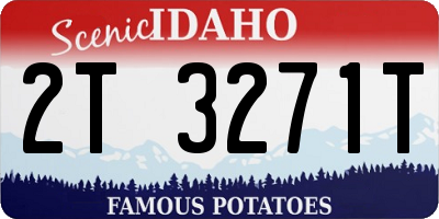 ID license plate 2T3271T