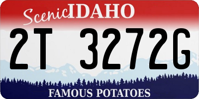 ID license plate 2T3272G