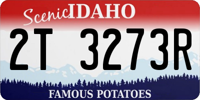 ID license plate 2T3273R