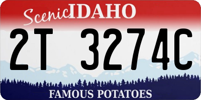 ID license plate 2T3274C