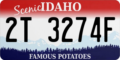 ID license plate 2T3274F