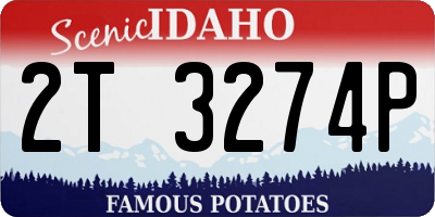 ID license plate 2T3274P