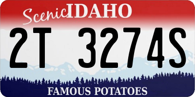 ID license plate 2T3274S