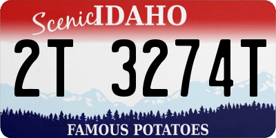 ID license plate 2T3274T