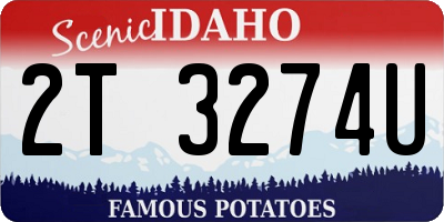 ID license plate 2T3274U