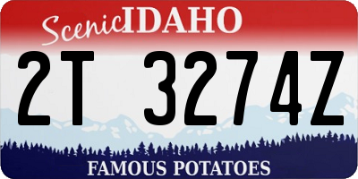 ID license plate 2T3274Z