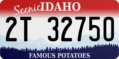 ID license plate 2T3275O