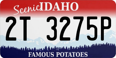 ID license plate 2T3275P