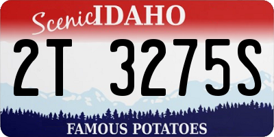 ID license plate 2T3275S
