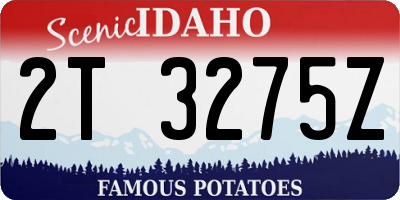 ID license plate 2T3275Z