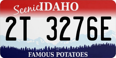 ID license plate 2T3276E