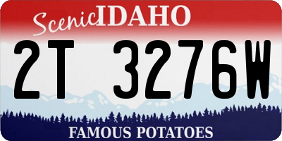 ID license plate 2T3276W