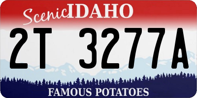 ID license plate 2T3277A