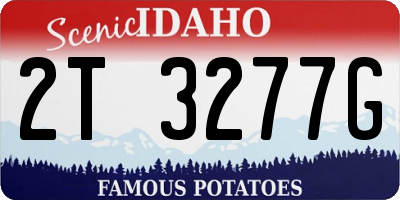 ID license plate 2T3277G