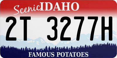 ID license plate 2T3277H
