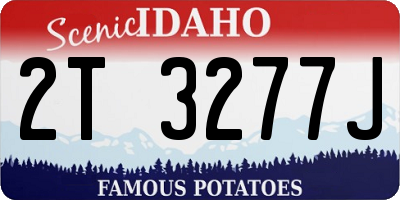 ID license plate 2T3277J