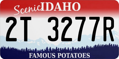 ID license plate 2T3277R