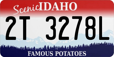 ID license plate 2T3278L